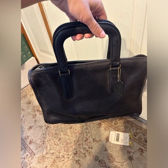 Coach Briefcase Bag Unisex Vintage Coach Black Leather - RARE & VALUABLE! - Picture 8 of 15